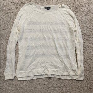 Striped White Sweater